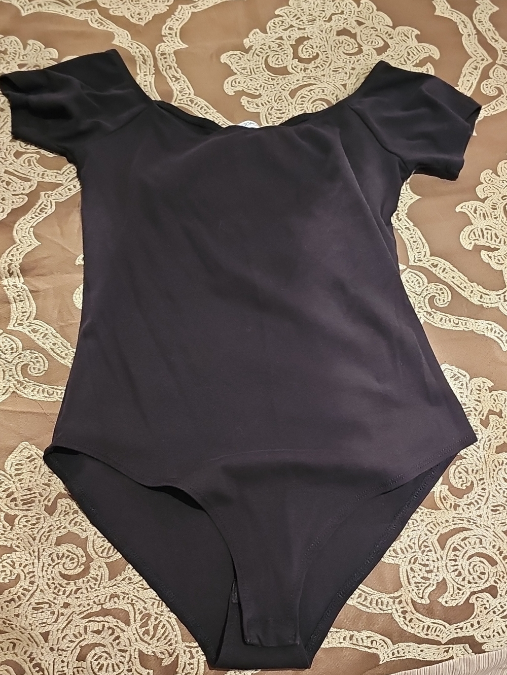 Classic Black Women's Bandeau Bodysuit